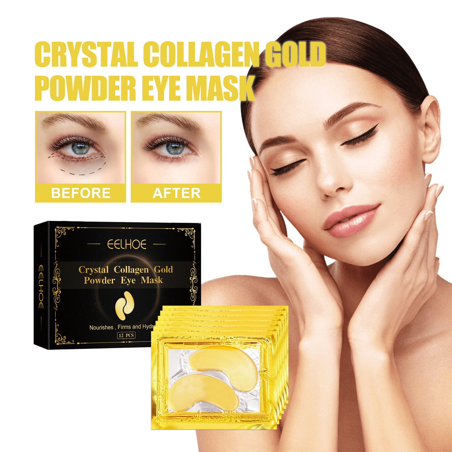 Collagen Gold Eye Mask Firming Eye Patches For Dark Circles