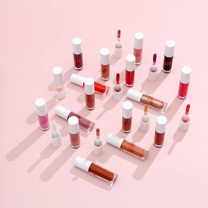 Solid Jelly Lipstick Crystal Lip Balm Water Wave Mirror